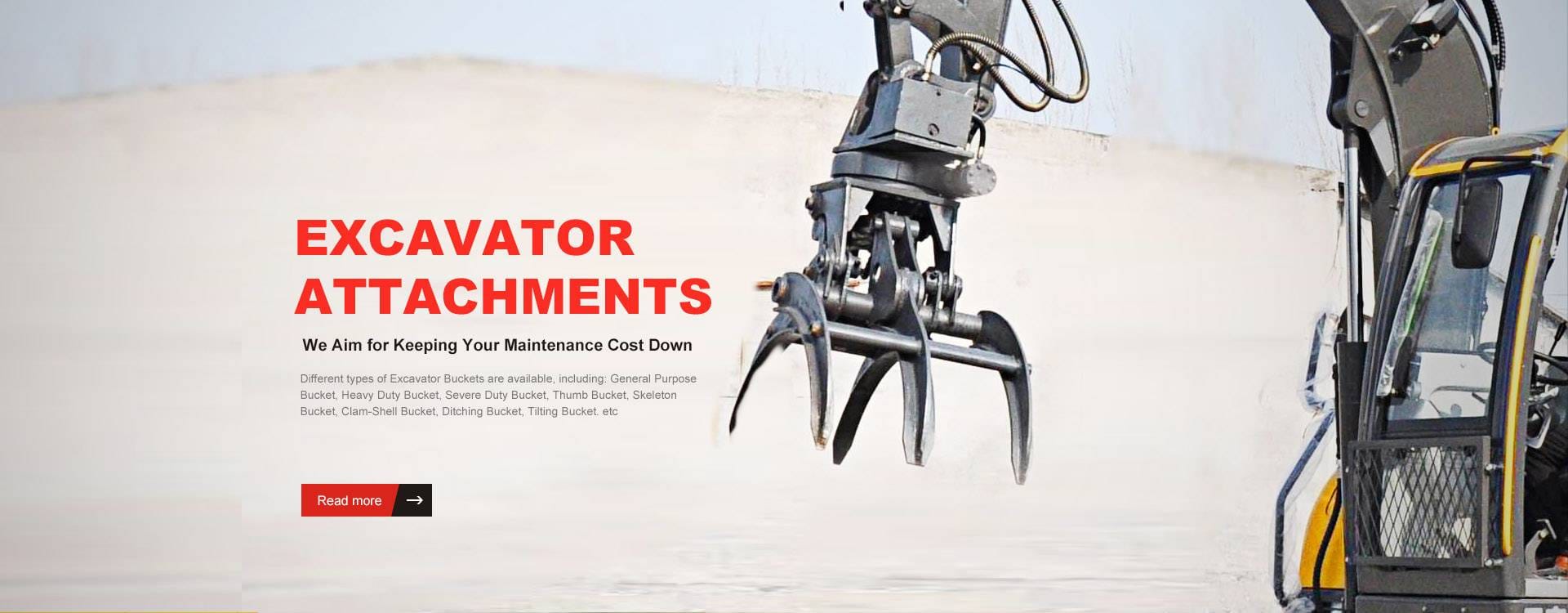 High Quality Excavator Attachments Manufacturer
