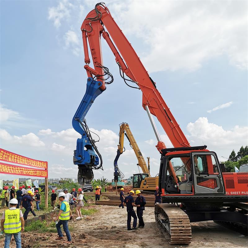 excavator boom for piling