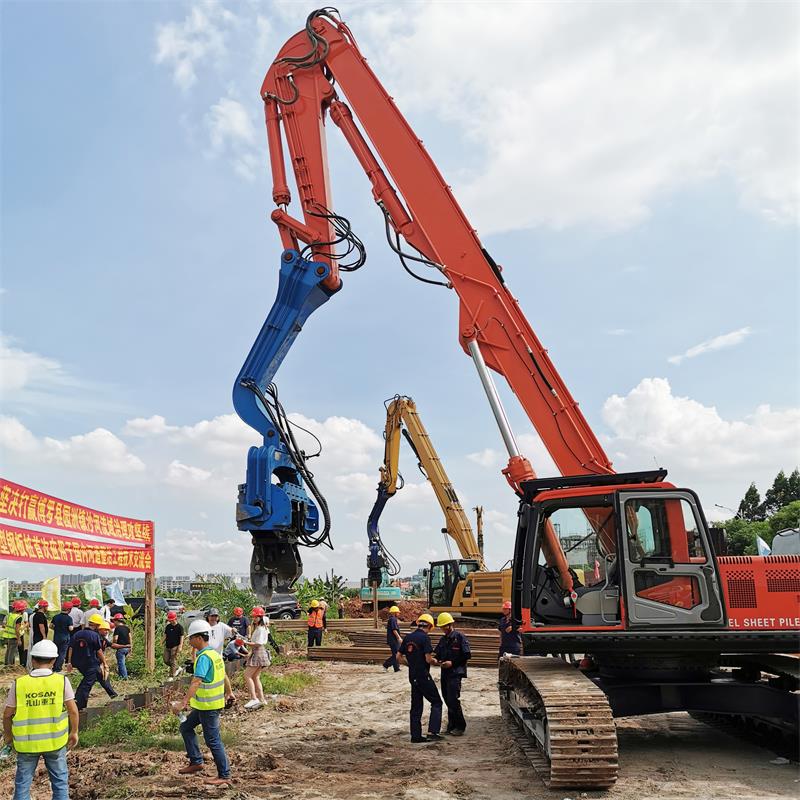 excavator boom for piling