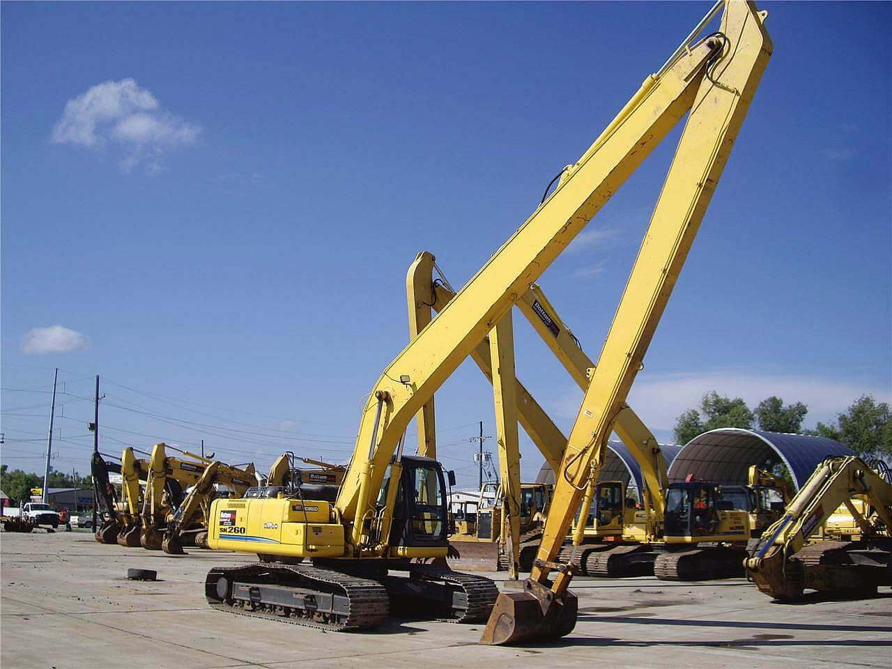 dipper arm on a digger