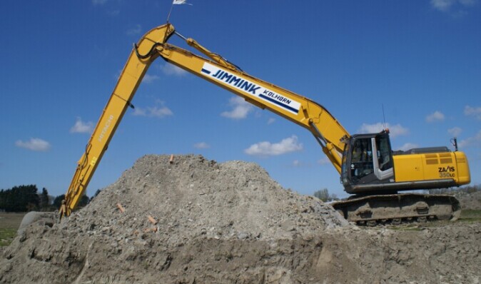 dipper arm on a digger