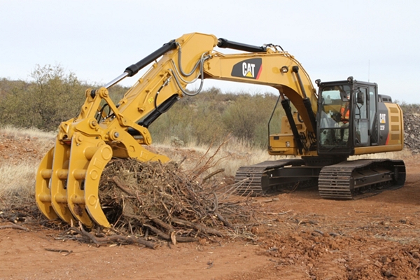 mini excavator landscape rake