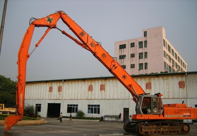 long reach demolition booms