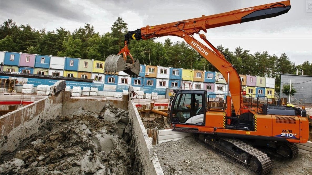 Hydraulic clamshell participated in the construction of the undersea tunnel