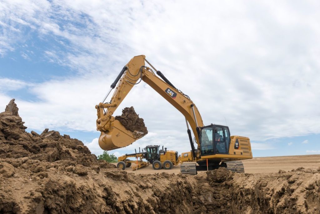 dipper arm on a digger