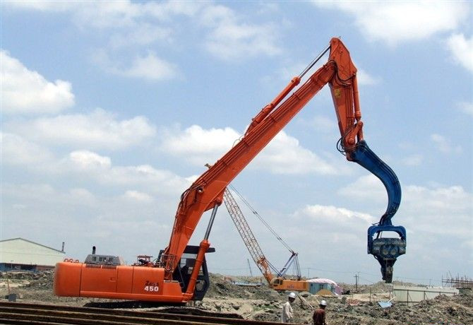 dipper arm on a digger