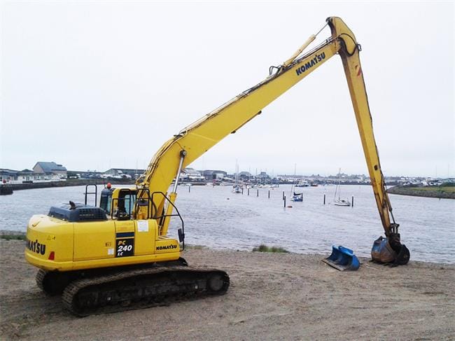 long reach excavator booms