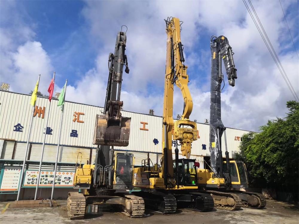 sheet pile driving long boom