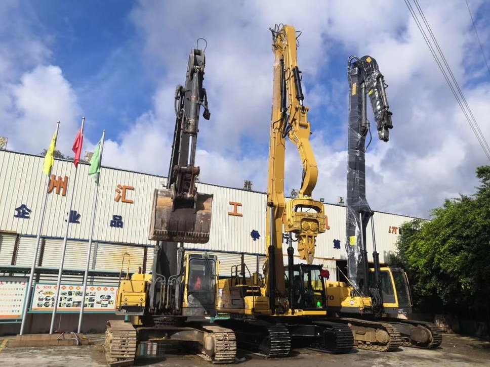 Excavator pile driver helps prevent natural disasters