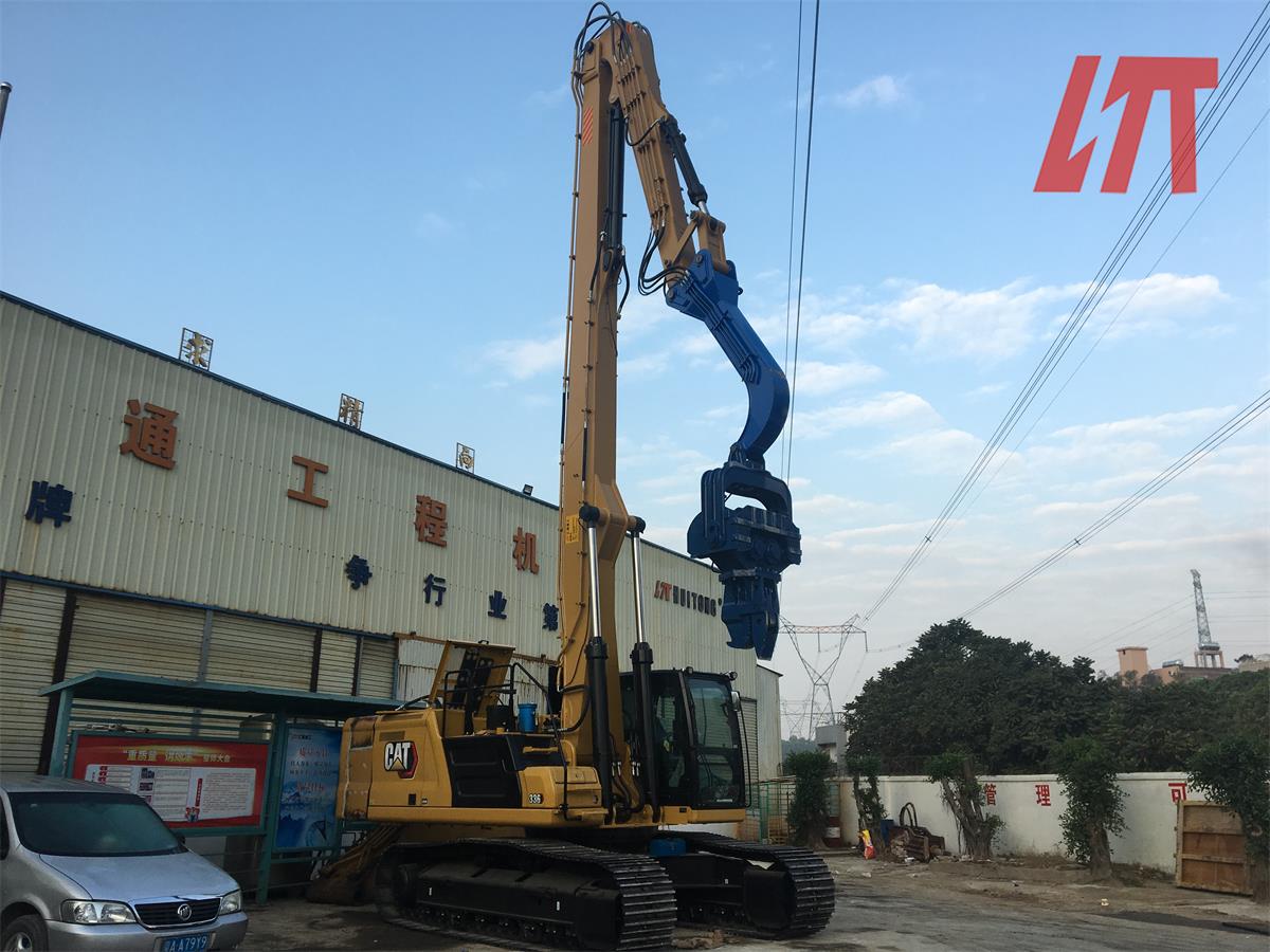 pile driver attachment for excavators