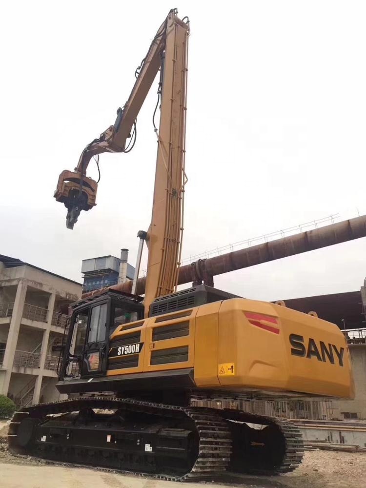 excavator piling arm modification