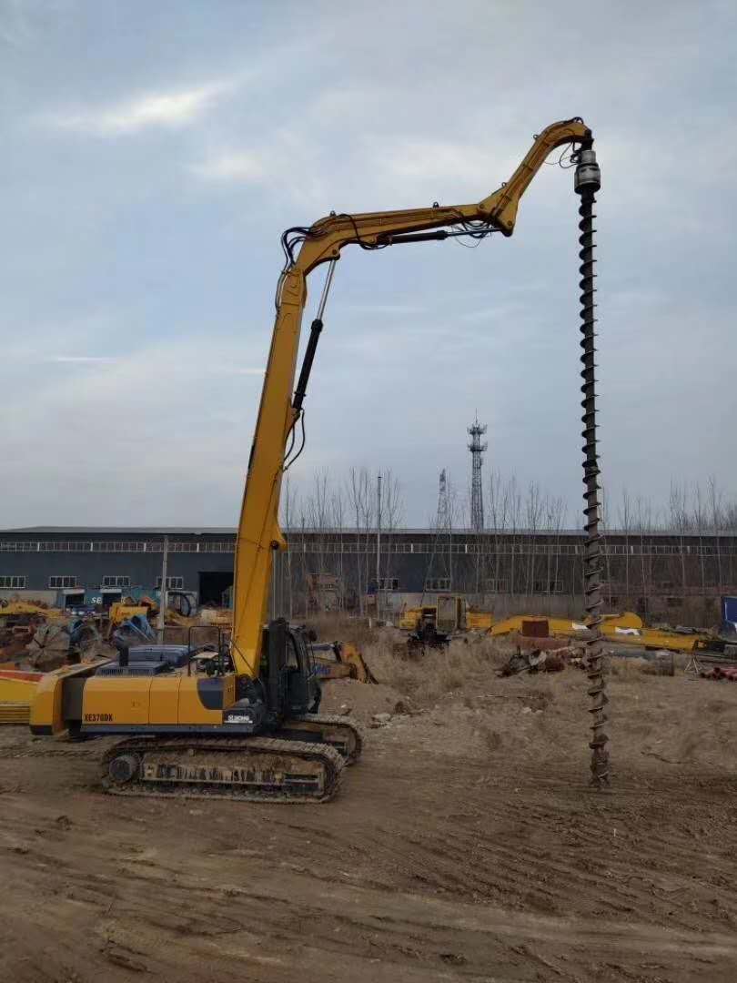 excavator pile driving arm