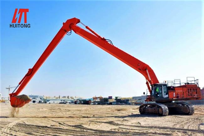 long front boom excavator