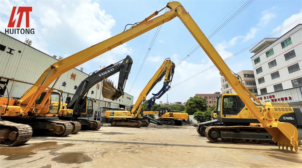 excavator long reach fronts