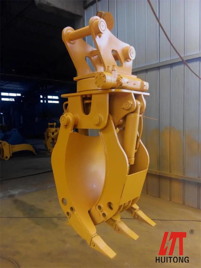 excavator wood grapple