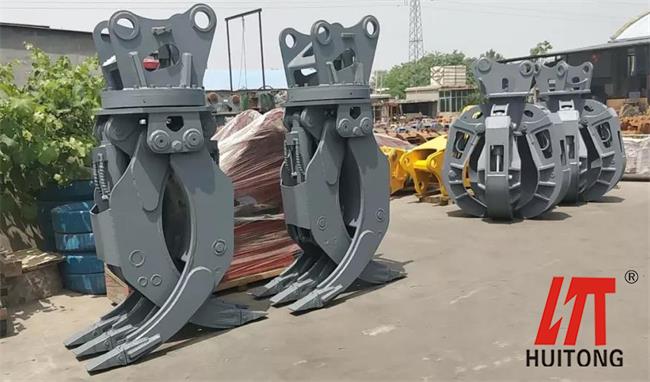 excavator rotary grapple