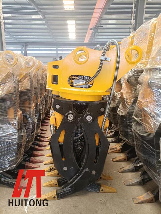 excavator rotary grapple