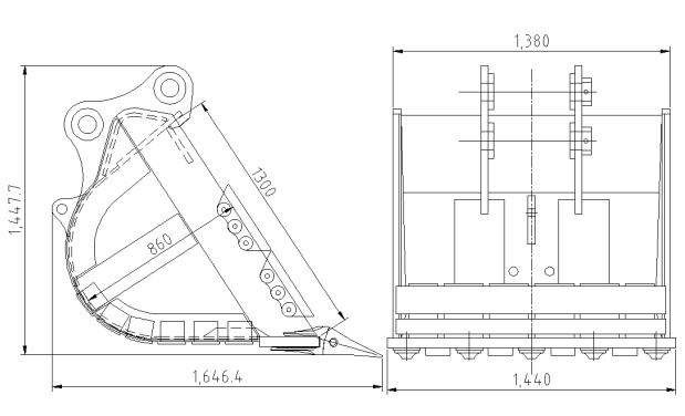 1.5m³ Excavator Heavy Duty Bucket