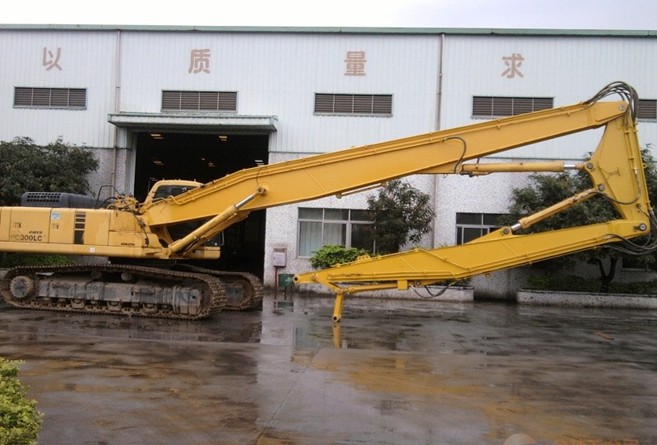 high reach demolition boom excavator