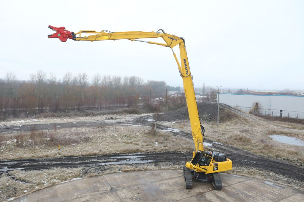 high reach demolition boom excavator