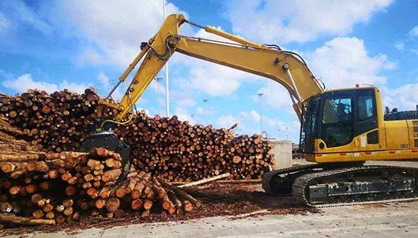 excavator log grapple