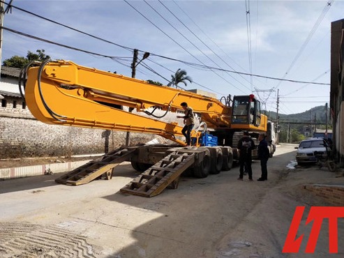 The slow solution of the excavator arm