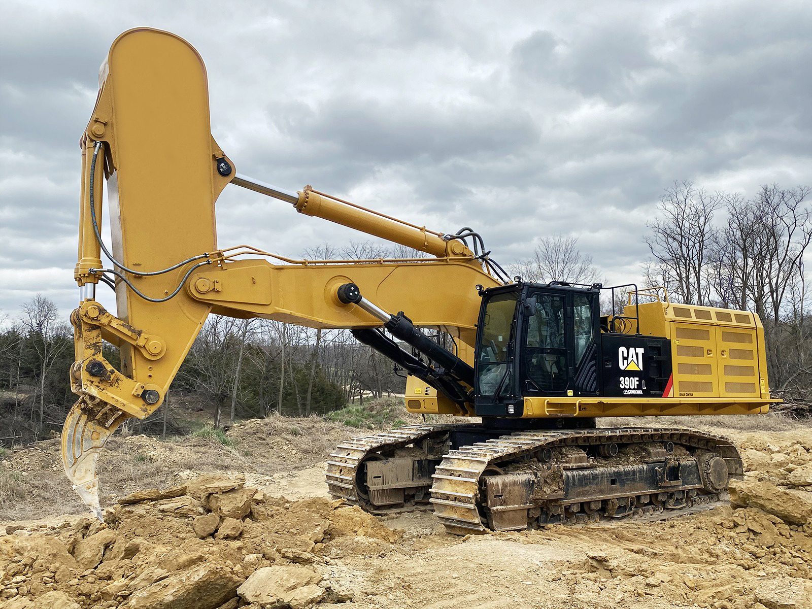 excavator rock arm